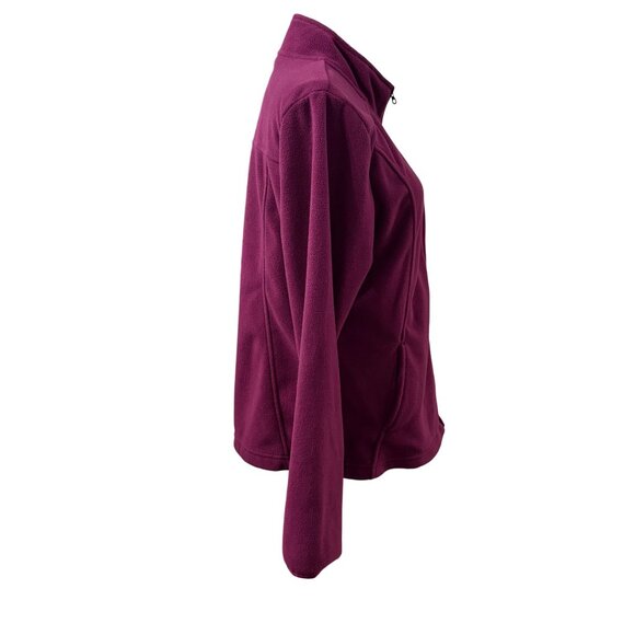 Merona Womens Plum Full-Zip Fleece Jacket XL Lightweight Warm Outerwear - Picture 4 of 12